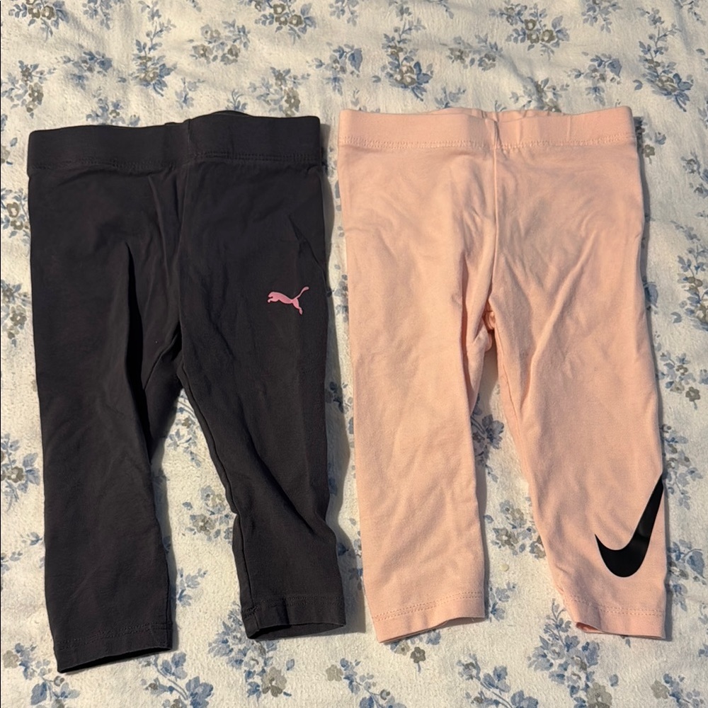 Nike Black and Pink Leggings High-Waisted Athletic Wear